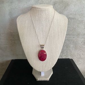 Vintage Silver and Agate Necklace